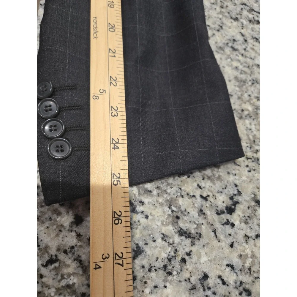 Classics By Zanetti Super 120 Wool 50L, US 40L Blazer Jacket Made Italy Charcoal